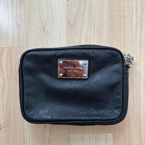 MICHAEL KORS Leather Jet Set Mini Camera Crossbody Shoulder Bag Black